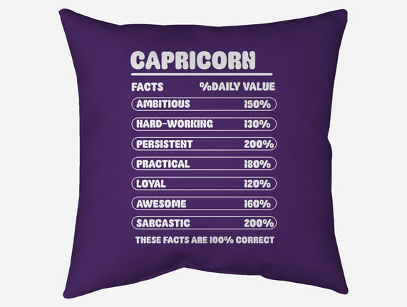 Capricorn Facts Chart