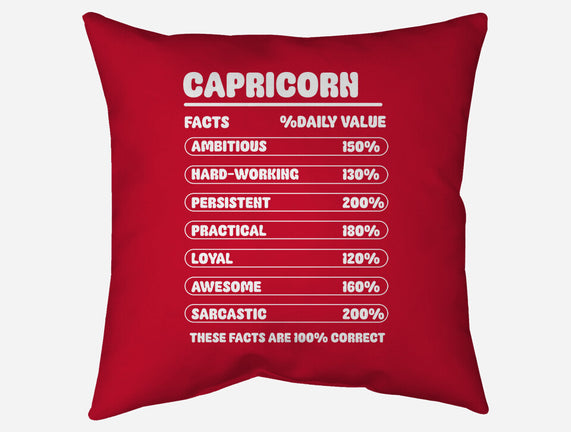 Capricorn Facts Chart