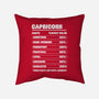 Capricorn Facts Chart-None-Removable Cover w Insert-Throw Pillow-MaxoArt