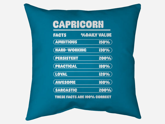Capricorn Facts Chart