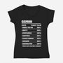 Gemini Facts Chart-Womens-V-Neck-Tee-MaxoArt