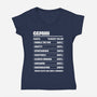 Gemini Facts Chart-Womens-V-Neck-Tee-MaxoArt