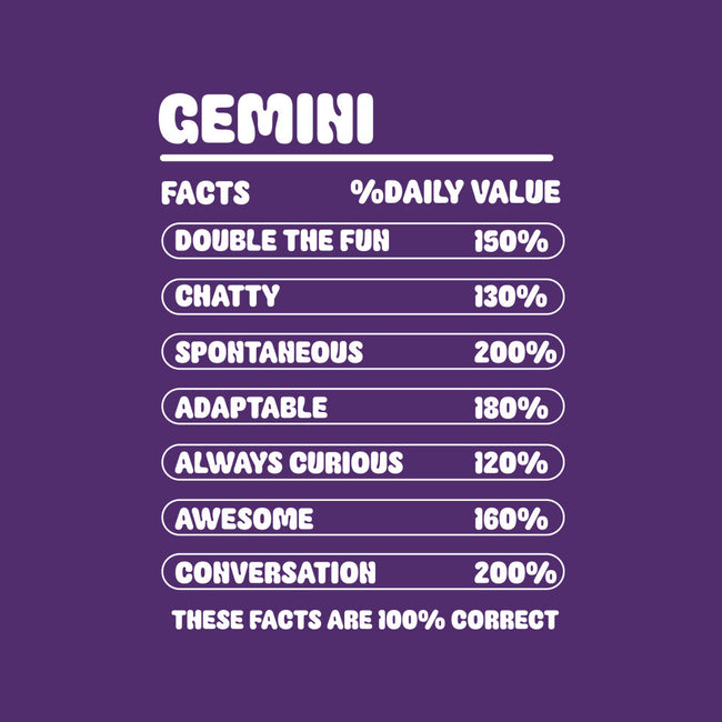 Gemini Facts Chart-None-Adjustable Tote-Bag-MaxoArt