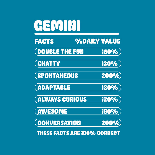 Gemini Facts Chart-None-Adjustable Tote-Bag-MaxoArt