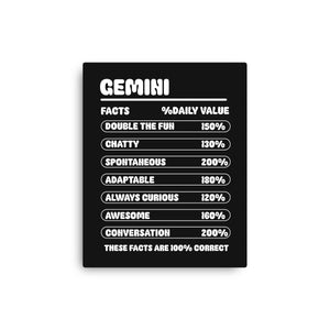 Gemini Facts Chart