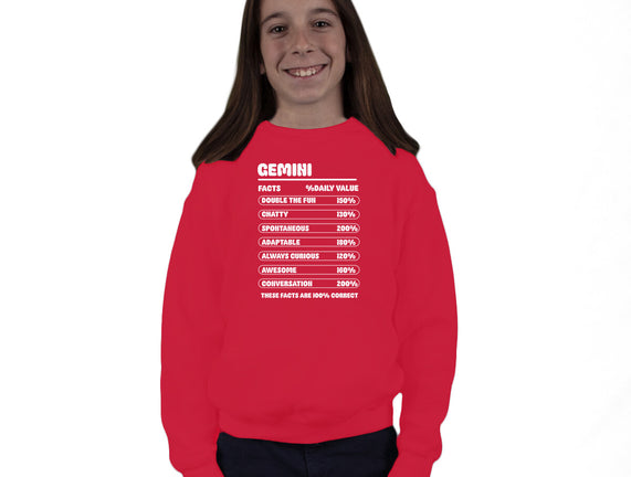 Gemini Facts Chart