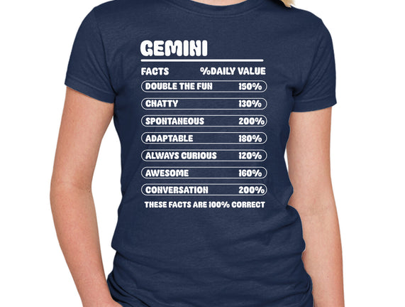 Gemini Facts Chart