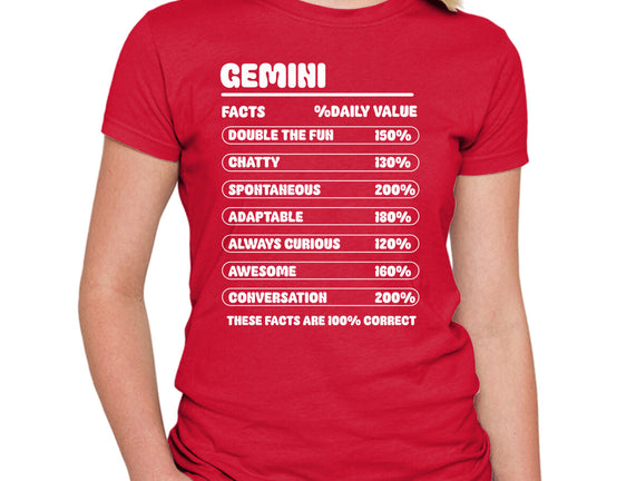 Gemini Facts Chart