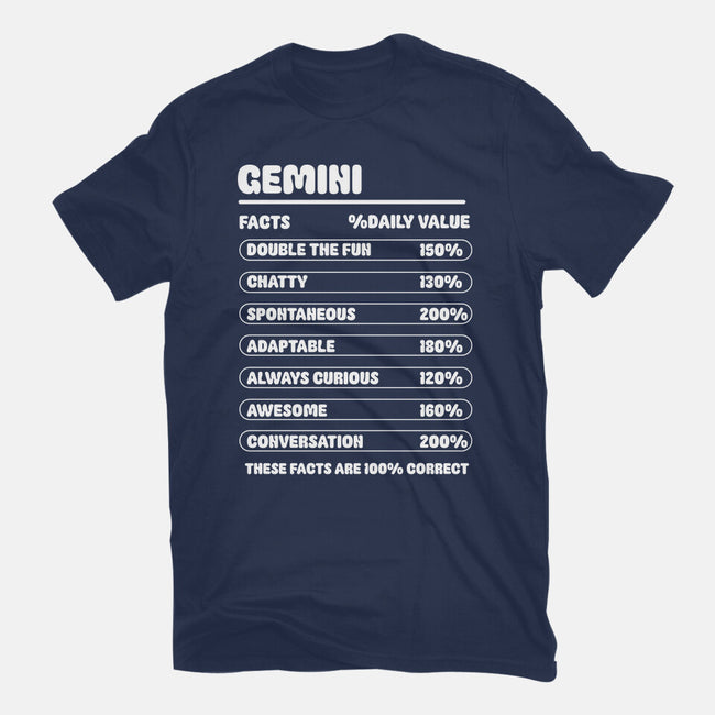 Gemini Facts Chart-Womens-Fitted-Tee-MaxoArt