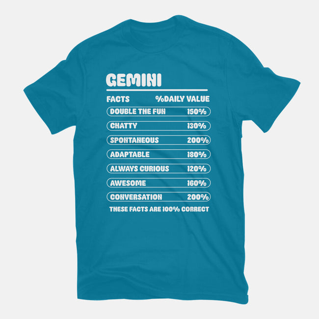 Gemini Facts Chart-Mens-Heavyweight-Tee-MaxoArt