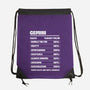Gemini Facts Chart-None-Drawstring-Bag-MaxoArt