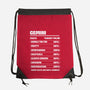 Gemini Facts Chart-None-Drawstring-Bag-MaxoArt