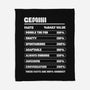 Gemini Facts Chart-None-Fleece-Blanket-MaxoArt