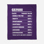 Gemini Facts Chart-None-Fleece-Blanket-MaxoArt