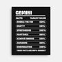 Gemini Facts Chart-None-Stretched-Canvas-MaxoArt