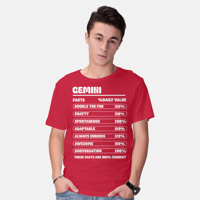 Gemini Facts Chart-Mens-Basic-Tee-MaxoArt