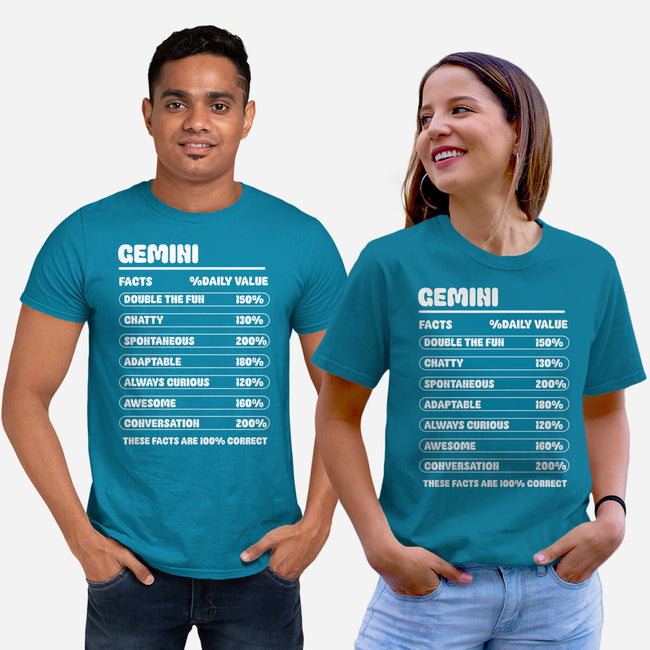 Gemini Facts Chart-Unisex-Basic-Tee-MaxoArt