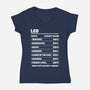 Leo Facts Chart-Womens-V-Neck-Tee-MaxoArt