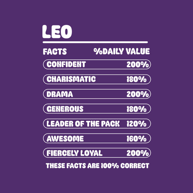 Leo Facts Chart-None-Glossy-Sticker-MaxoArt