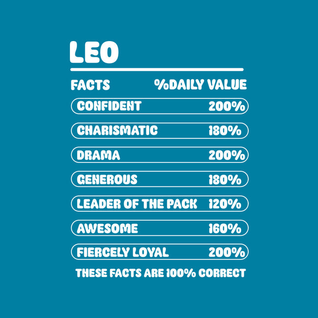 Leo Facts Chart-None-Glossy-Sticker-MaxoArt