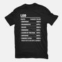 Leo Facts Chart-Mens-Basic-Tee-MaxoArt