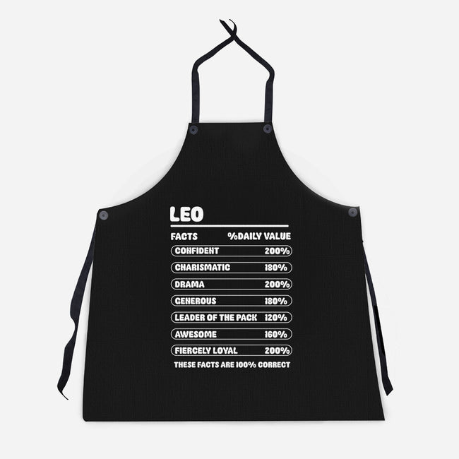 Leo Facts Chart-Unisex-Kitchen-Apron-MaxoArt