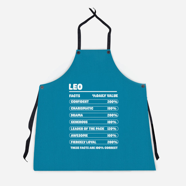 Leo Facts Chart-Unisex-Kitchen-Apron-MaxoArt