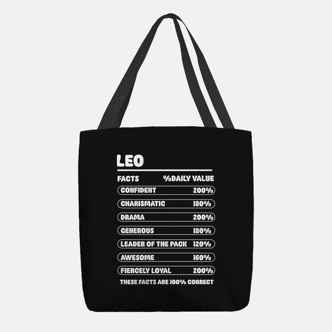 Leo Facts Chart-None-Basic Tote-Bag-MaxoArt