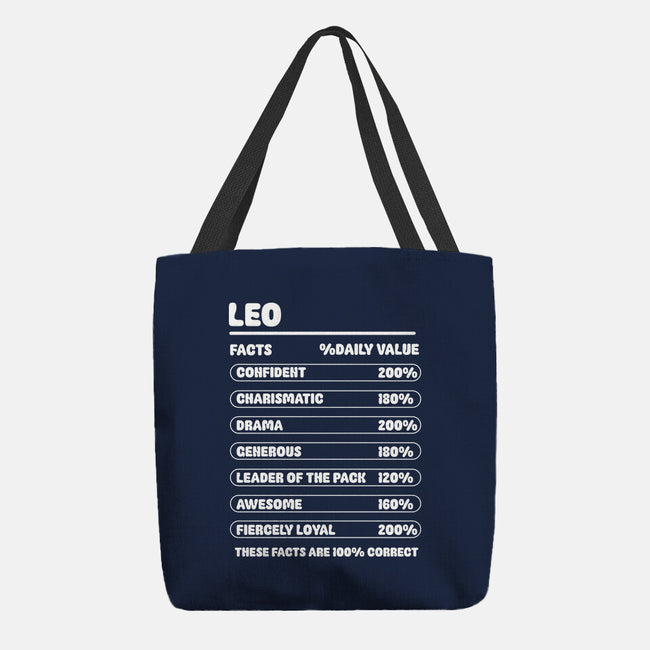 Leo Facts Chart-None-Basic Tote-Bag-MaxoArt