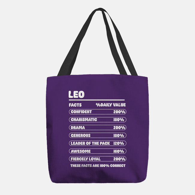 Leo Facts Chart-None-Basic Tote-Bag-MaxoArt