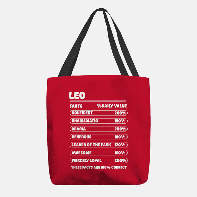 Leo Facts Chart-None-Basic Tote-Bag-MaxoArt