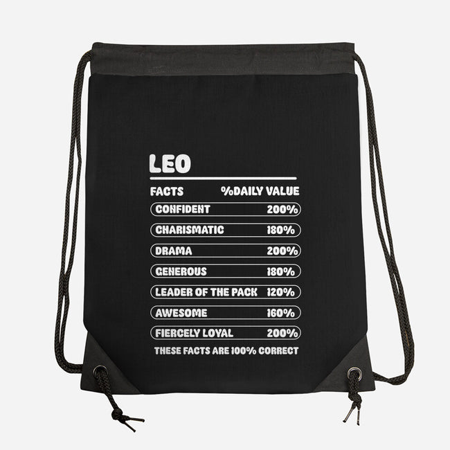 Leo Facts Chart-None-Drawstring-Bag-MaxoArt
