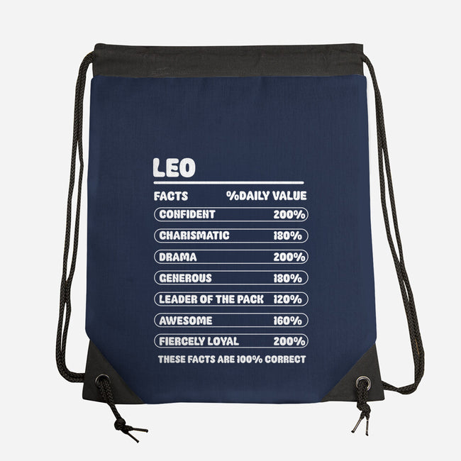 Leo Facts Chart-None-Drawstring-Bag-MaxoArt
