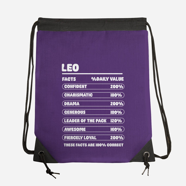 Leo Facts Chart-None-Drawstring-Bag-MaxoArt