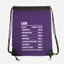 Leo Facts Chart-None-Drawstring-Bag-MaxoArt