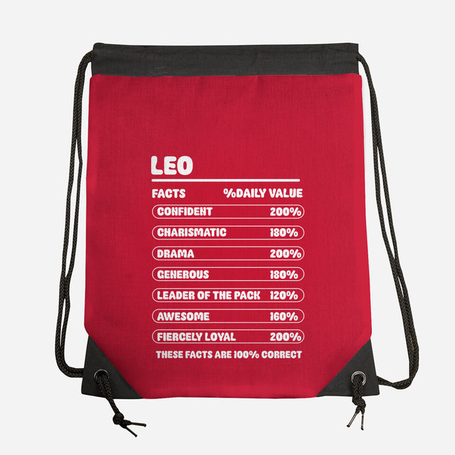 Leo Facts Chart-None-Drawstring-Bag-MaxoArt