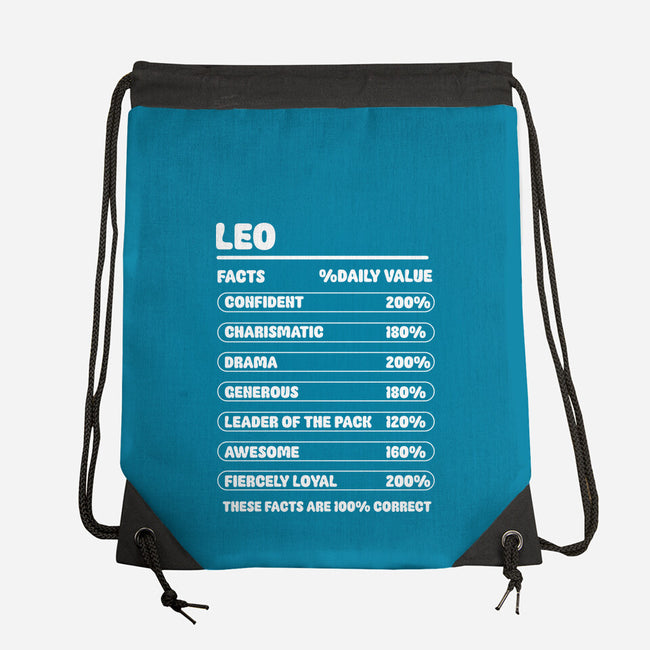 Leo Facts Chart-None-Drawstring-Bag-MaxoArt