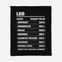 Leo Facts Chart-None-Fleece-Blanket-MaxoArt