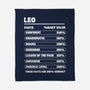 Leo Facts Chart-None-Fleece-Blanket-MaxoArt