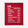 Leo Facts Chart-None-Fleece-Blanket-MaxoArt