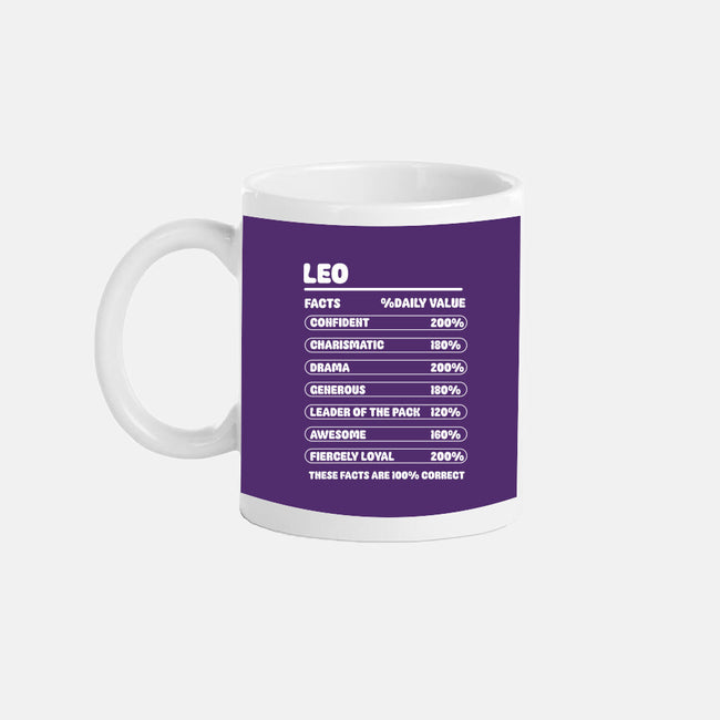Leo Facts Chart-None-Mug-Drinkware-MaxoArt