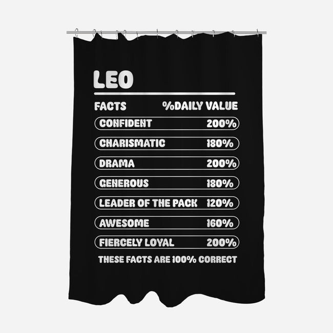 Leo Facts Chart-None-Polyester-Shower Curtain-MaxoArt