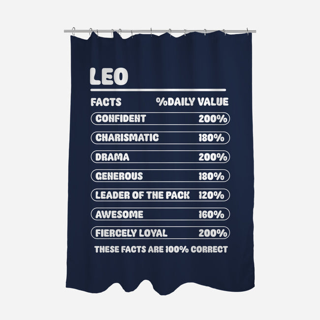 Leo Facts Chart-None-Polyester-Shower Curtain-MaxoArt