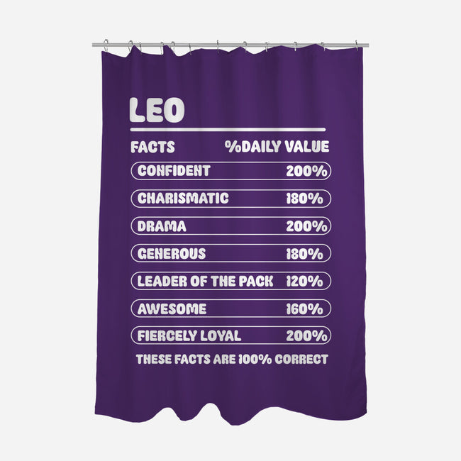 Leo Facts Chart-None-Polyester-Shower Curtain-MaxoArt