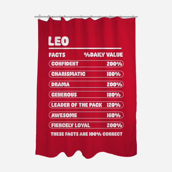 Leo Facts Chart-None-Polyester-Shower Curtain-MaxoArt