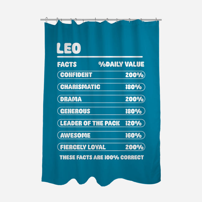 Leo Facts Chart-None-Polyester-Shower Curtain-MaxoArt