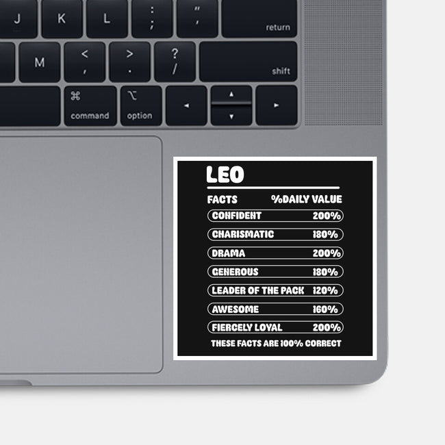Leo Facts Chart-None-Glossy-Sticker-MaxoArt