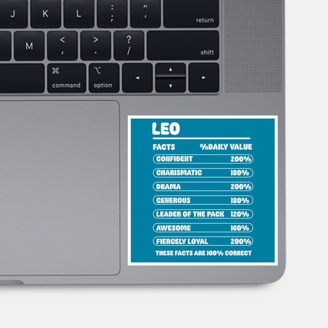 Leo Facts Chart-None-Glossy-Sticker-MaxoArt