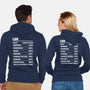 Leo Facts Chart-Unisex-Zip-Up-Sweatshirt-MaxoArt