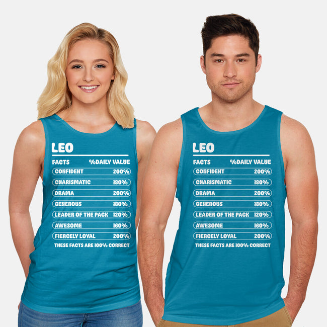 Leo Facts Chart-Unisex-Basic-Tank-MaxoArt